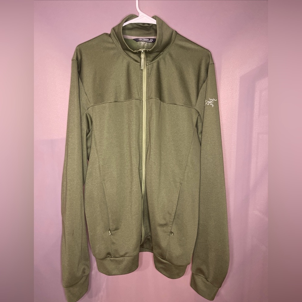 Arc'teryx Mens Green Long Sleeve Full-Zip Lightweight Jacket Size Large